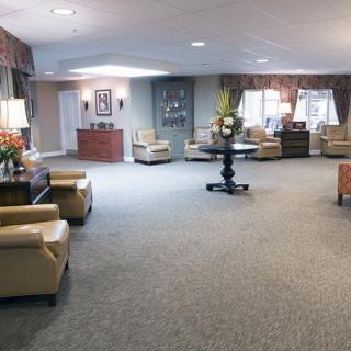 A spacious and well-decorated lobby area with seating and elegant decor.