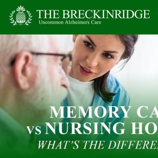 A healthcare worker discusses the differences between memory care and nursing homes.