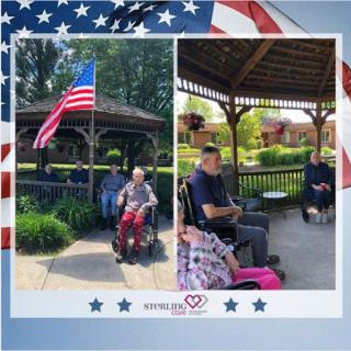 A beautiful day spent outdoors with loved ones, celebrating together under the American flag.