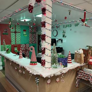 A beautifully decorated space ready for the holiday season, featuring vibrant colors and festive elements.
