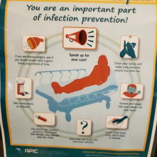 A poster emphasizing the significance of individual involvement in preventing infections.