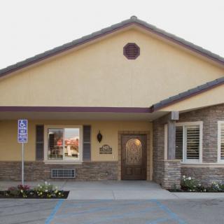 A residential-style building with a welcoming entrance.