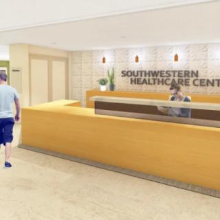 Reception area of Southwestern Healthcare Center.