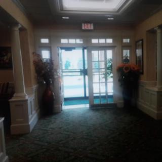 Welcoming entrance to a beautifully decorated lobby.