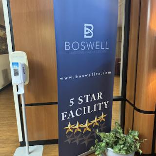 A promotional banner for Boswell, highlighting it as a 5-star facility.