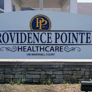 Signage for Providence Pointe Healthcare located at 100 Marshall Court.
