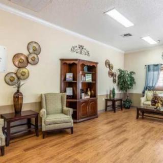 A modern living room with elegant furniture, wooden flooring, and artistic decor.