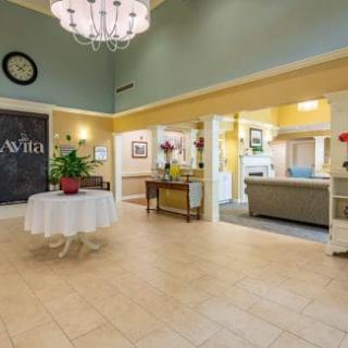 A welcoming lobby with elegant decor and comfortable seating.