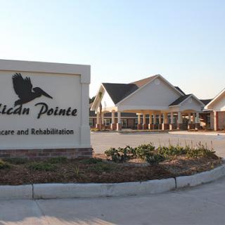 A healthcare and rehabilitation facility with a welcoming entrance.