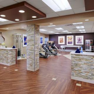 A modern and inviting interior of a fitness and rehabilitation center.
