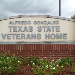 Sign for the Alfredo Gonzalez Texas State Veterans Home.