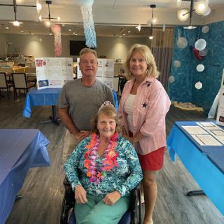 A cheerful gathering, showcasing friendship and support at a community event.