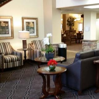 A comfortable lobby area with stylish furniture and elegant decor.