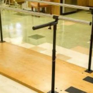 Parallel bars used for physical therapy and rehabilitation.