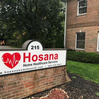 Signage for Hosana House Healthcare Services located at 215.