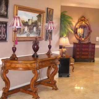 A beautifully decorated interior showcasing elegant furniture and decor.