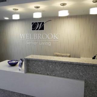 Modern reception area featuring sleek design and professional ambiance.