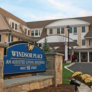 Entrance to Windsor Place, an assisted living residence.