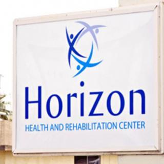 Sign for Horizon Health and Rehabilitation Center.