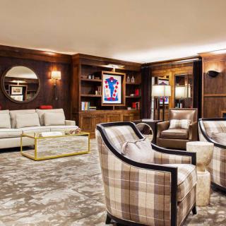 Elegant living room with plush seating and stylish decor.