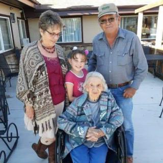 A cherished family moment with three generations together.