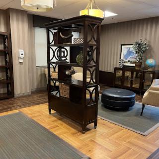 A stylish bookshelf featuring modern design elements, perfect for enhancing any living space.