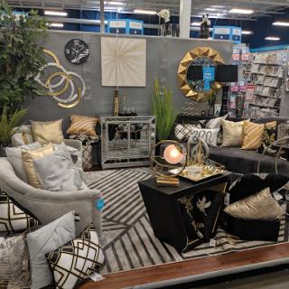 Stylish living room setup featuring modern furniture and elegant decor elements.