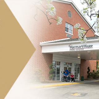 The entrance of Harmony Village, a welcoming residential community.
