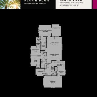 Architectural floor plan of an apartment layout.