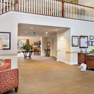 A welcoming lobby area with comfortable seating and tasteful decor.