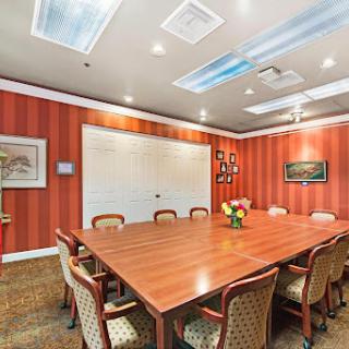 A well-appointed conference room designed for meetings and collaboration.