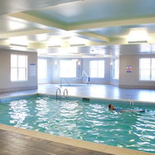 A serene indoor swimming pool inviting for a refreshing swim.
