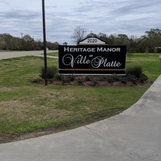 The entrance sign to Heritage Manor in Ville Platte.