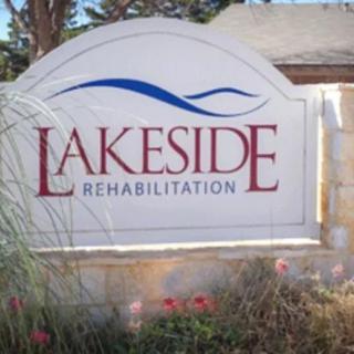 Sign for Lakeside Rehabilitation facility outdoors.