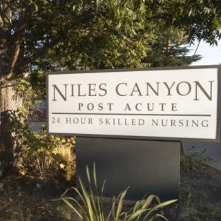 Sign for Niles Canyon Post Acute, a 24-hour skilled nursing facility.
