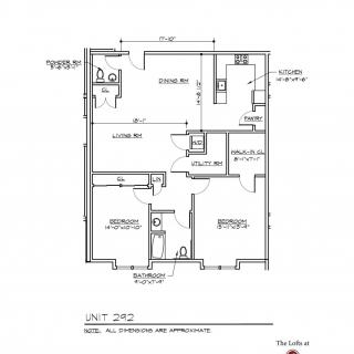 Architectural floor plan of a residential unit.