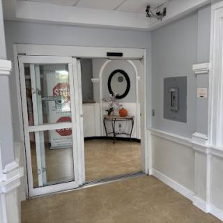 A view of an inviting entrance hallway featuring elegant decor and modern design.