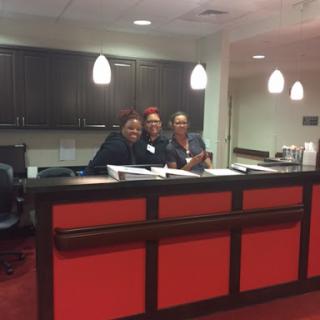 A warm welcome from the reception team at the office.