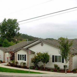 A tranquil suburban neighborhood showcasing modern residential homes surrounded by greenery.