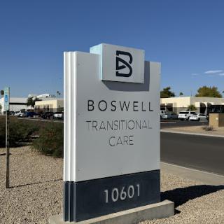 Sign for Boswell Transitional Care located at 10601.