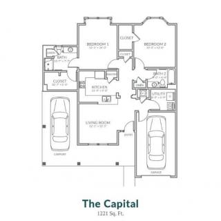 Blueprint of a residential layout named 'The Capital'.