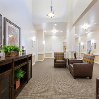 A well-appointed lobby with comfortable seating and elegant decor.
