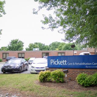 The Pickett Law and Rehabilitation Center, showcasing its entrance with parking space.
