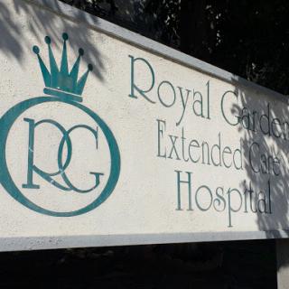 Signboard of Royal Garden Extended Hospital.