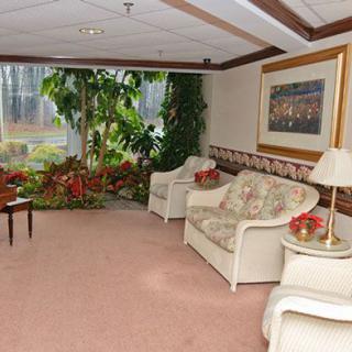 A cozy living room with plush sofas, indoor plants, and elegant decor.