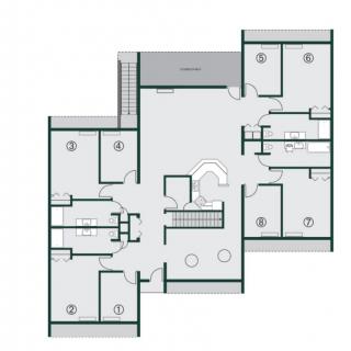 A detailed architectural floor plan showcasing room layouts.