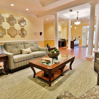 A cozy living room featuring elegant furniture and stylish decor.