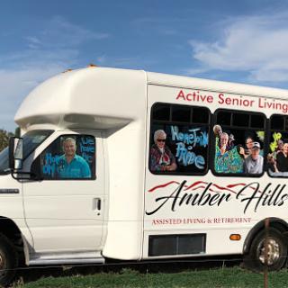 A community bus for active seniors, providing transportation and activities at Amber Hills.