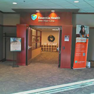 Entrance to a healthcare facility with a welcoming atmosphere.