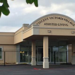 The entrance of an assisted living facility named Vincent Victoria Village.